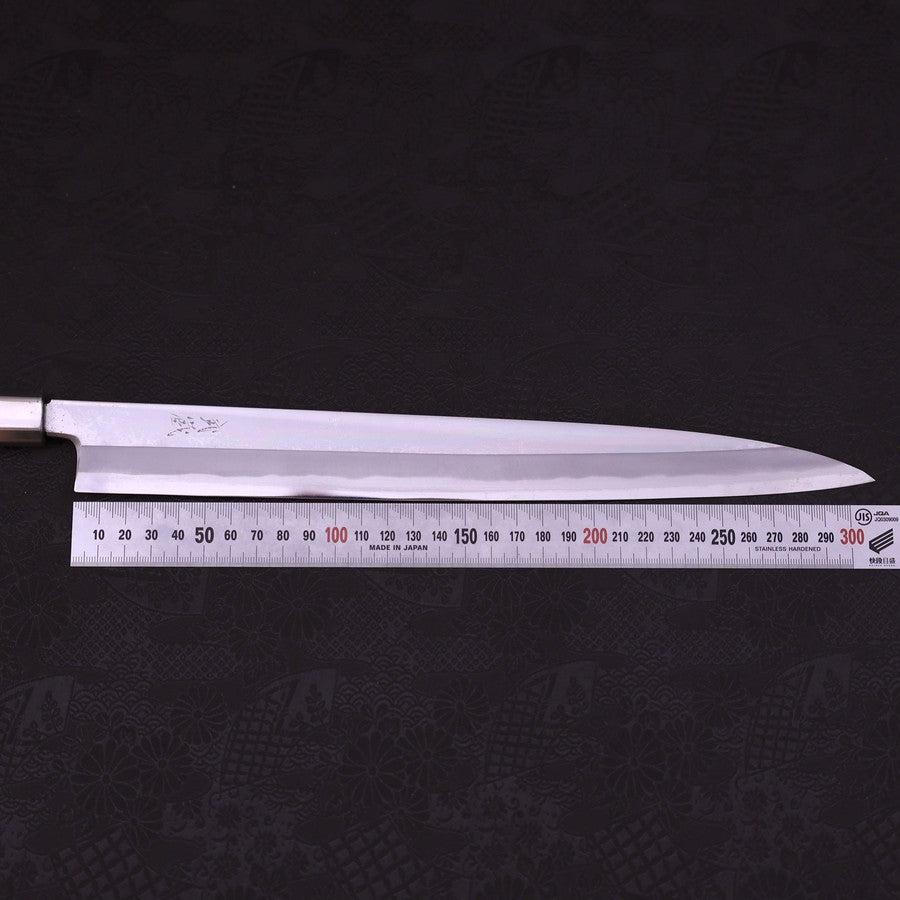 Premium Yanagiba Sushi Knife - White Steel #1 Blade with Ebony Handle - 300mm Japanese Sushi Chef Knife for Sashimi, Sushi Preparation & Professional Kitchen Use