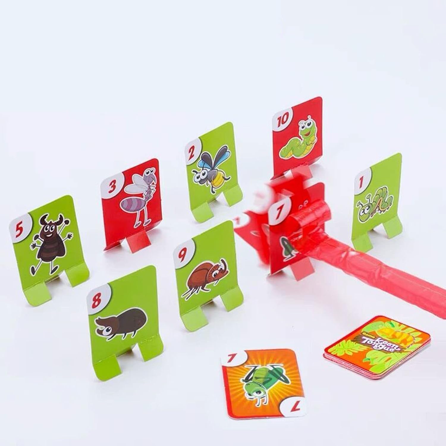 Frog Tongue Game with Blowing Air - Fun Chameleon & Lizard Tongue Party Game Set - Includes Frog Mask & Blow Tongue - Exciting Multiplayer Family Game for Kids & Adults - Perfect for Birthday Parties, Family Gatherings & Indoor Playtime