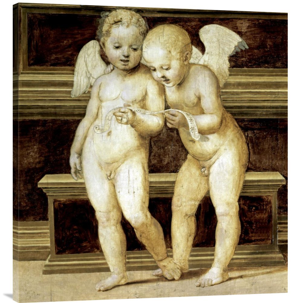 Raphael Madonna of The Canopy Angels Detail - Premium Gallery Wrap Canvas Giclee Wall Art Print | Religious Home Decor & Church Wall Decor