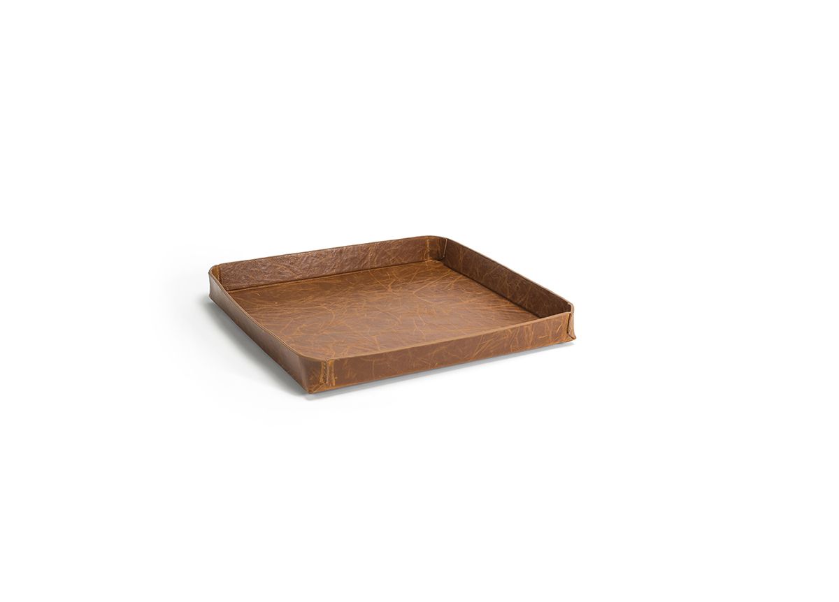 FOH Austin Square Tray Set of 4 - 10-Inch Decorative Serving Tray for Dining, Coffee Table, or Bathroom Organization - Elegant Home Decor Accessory