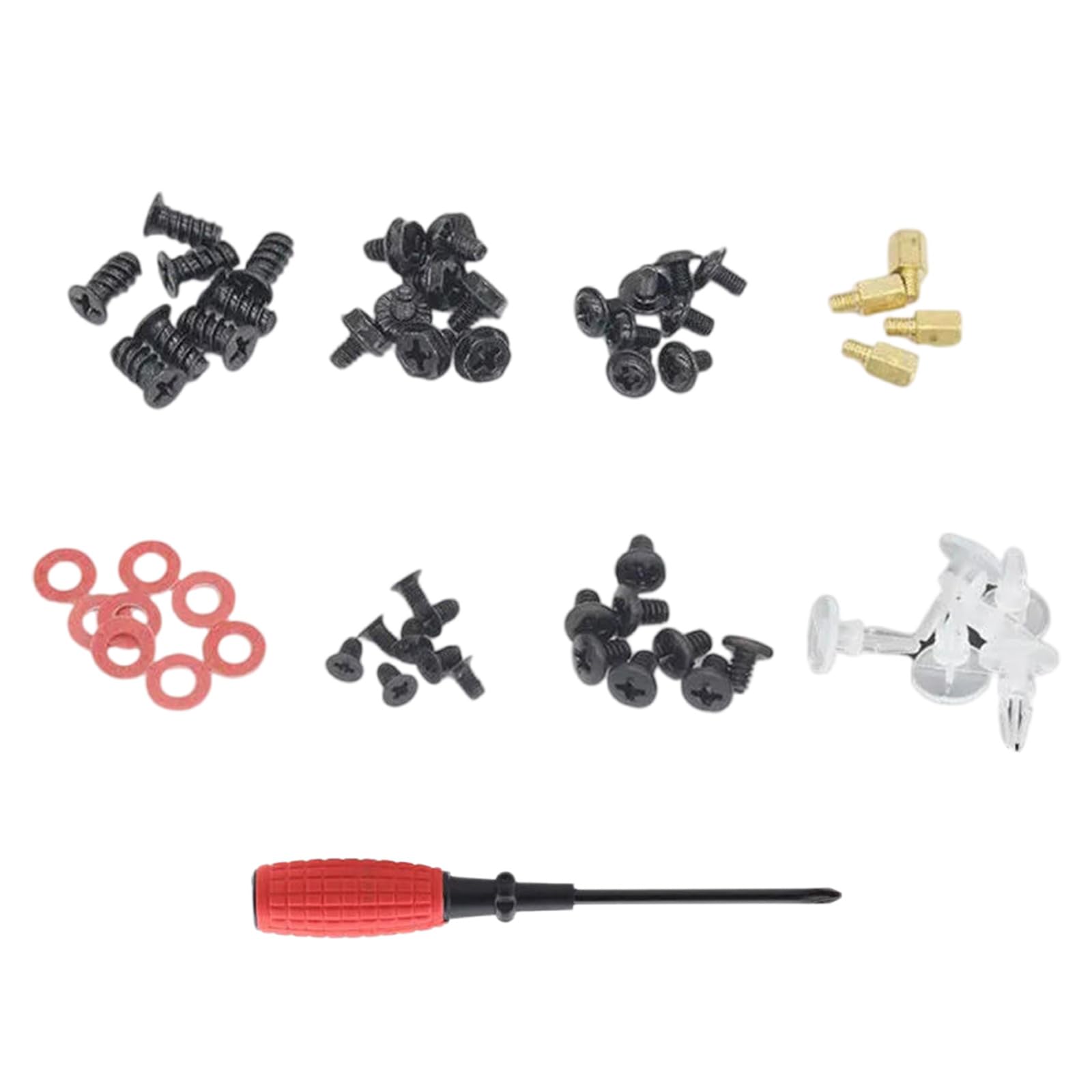 Lerpwige Computer Screw Motherboard Standoffs Kit - 100pcs M3 Screws for Hard Drives & PC Case - Anti-Rust Stainless Steel - Perfect for PC Building & Hardware Installation