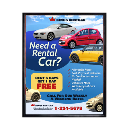 18x18 Beveled Slide-In Metal Poster Frame - Top or Side Loading Sign Holder in Black & Silver Finishes - Perfect for Home Decor, Office Displays & Retail Signage
