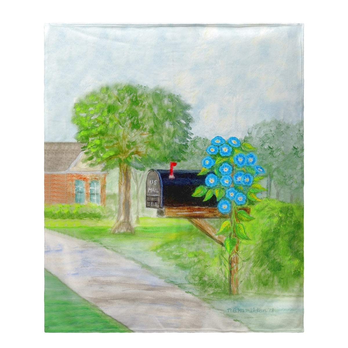 Betsy Drake Glorious Morning Throw Blanket - Soft Cozy Flannel Plaid Throws for Couch, Bed & Sofa - Perfect for Winter Nights, Reading Nook & Home Decor