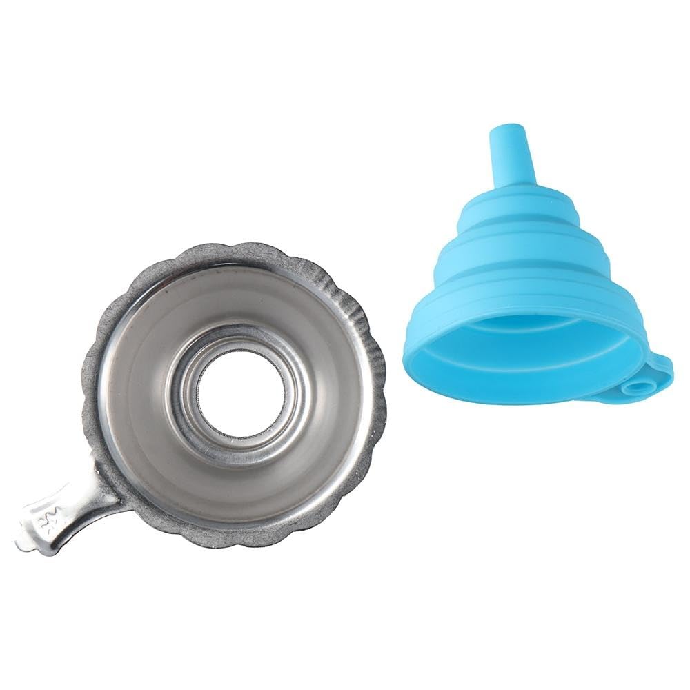 Premium 3D Printer Resin Filter Kit - Silicone Collapsible Funnel with Stainless Steel Mesh for Easy Resin Recycling | Perfect for SLA/DLP 3D Printing & Jewelry Making