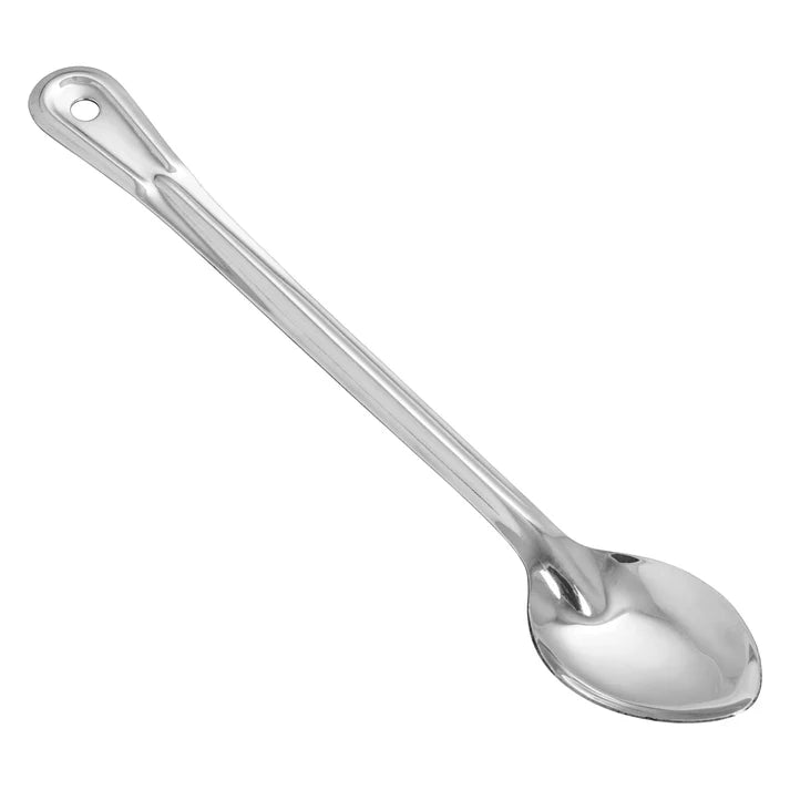 Winco BSOT-15H 15-Inch Solid Stainless Steel Basting Spoon - Heavy Duty Kitchen Utensil for Cooking, Baking, Grilling & BBQ - Perfect for Sauces, Soups & Deep Fryers