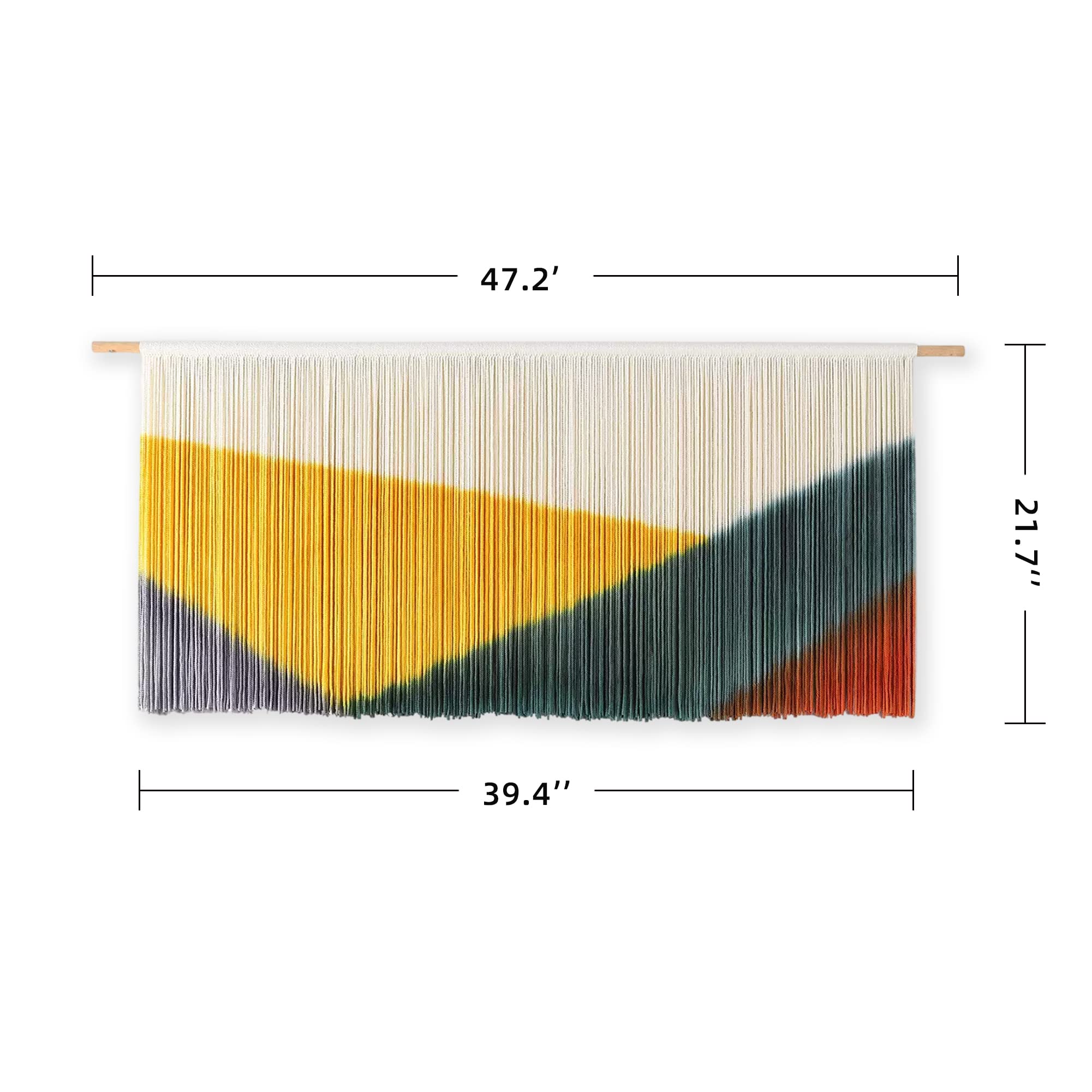 Handmade AURTEM Tie-Dyed Macrame Wall Hanging - Boho Chic Woven Yarn Tapestry for Home Decor | Perfect for Living Room, Bedroom & Nursery Wall Art | Bohemian Style Interior Design Accent