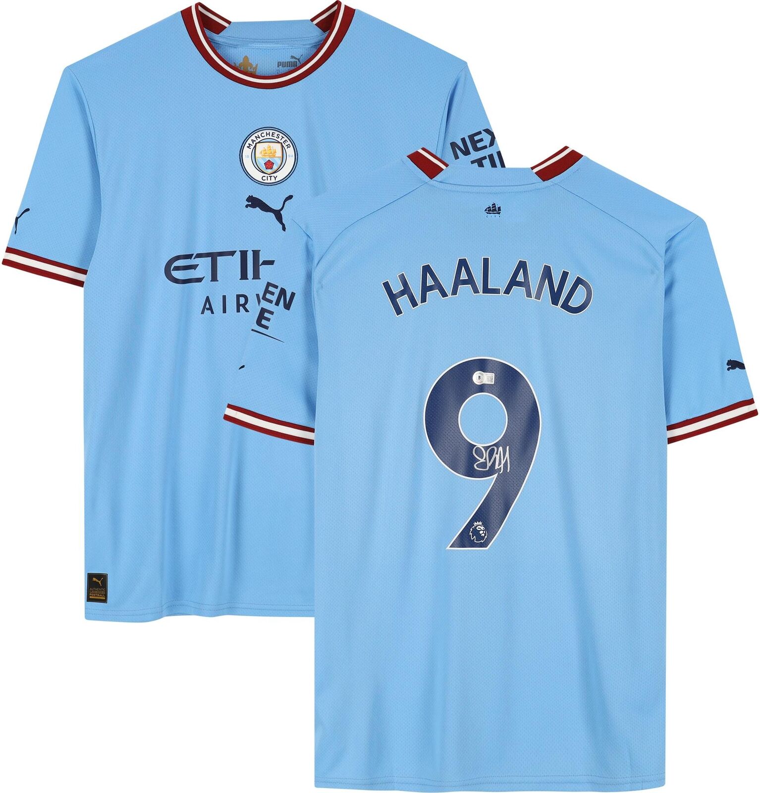 Erling Haaland Manchester City Fanatics Authentic Autographed 2022-23 Home Jersey - Blue | Official Signed Soccer Shirt for Collectors & Fans, Perfect for Display, Gifts & Memorabilia