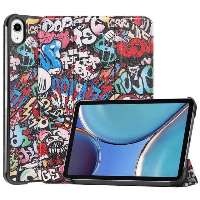 Premium Tri-Fold Genuine Leather Smart Case for iPad Mini 6 (2021) - Slim Protective Cover with Auto Sleep/Wake | Perfect for Work, Travel & Everyday Use