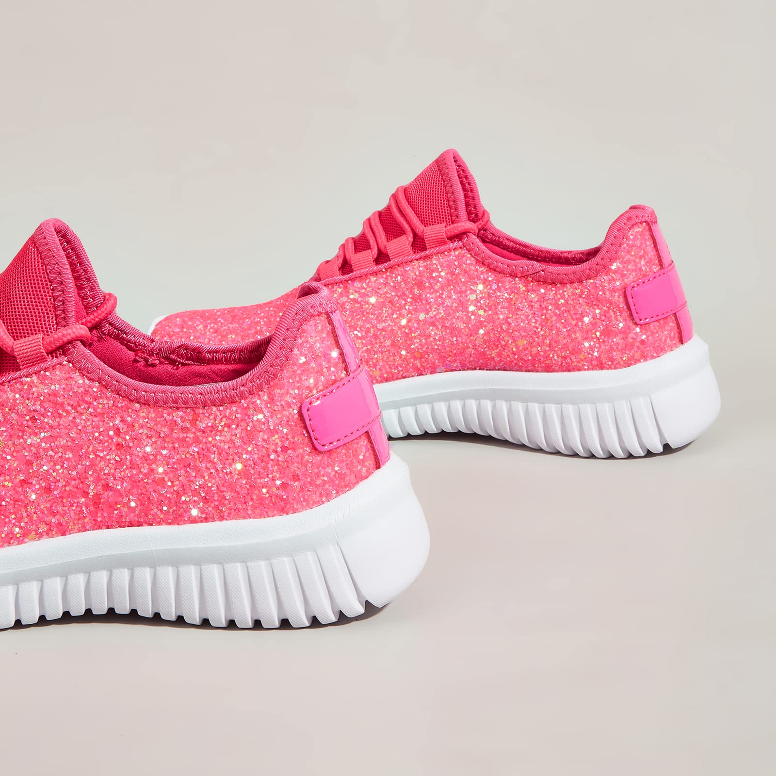 K KIP WOK Women's Fashion Glitter Slip-On Sneakers - Lightweight Running Shoes for Tennis, Walking & Casual Wear | Perfect for Gym, Workout & Daily Activities
