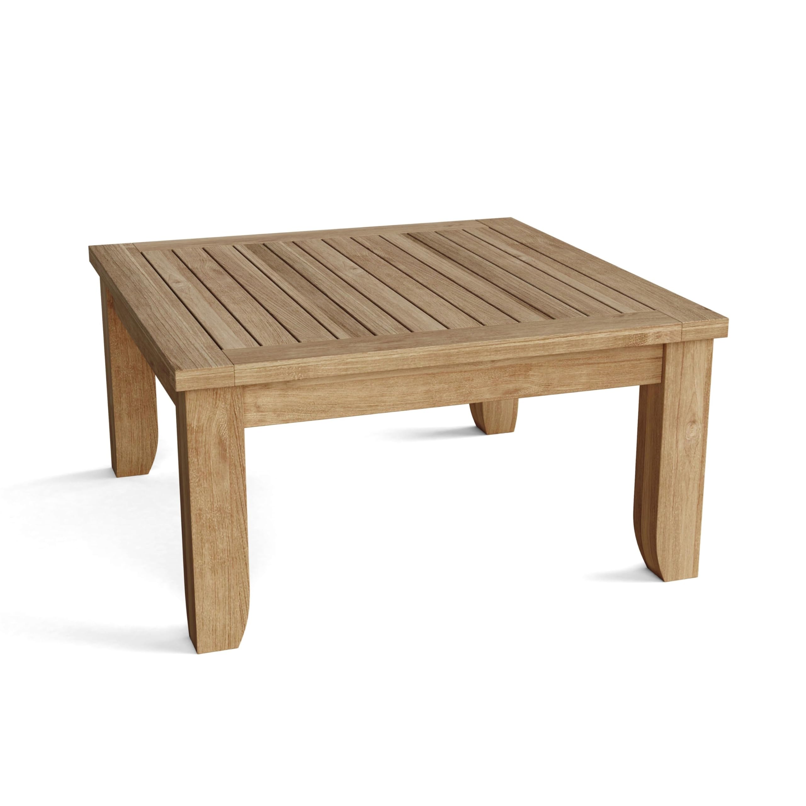 Anderson Teak DS-507 Luxe Square Coffee Table - Solid Teak Wood Modern Living Room Furniture - Perfect for Home Decor, Lounge & Coffee Shop Use