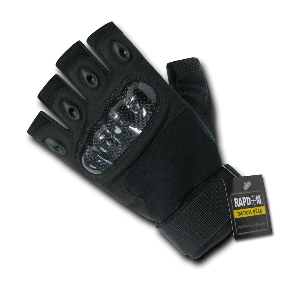 Rapdom Tactical Half Finger Knuckle Gloves - Military Grade MMA Gloves for Airsoft, Self Defense & Outdoor Training | Durable Protection for Combat Sports, Shooting Range & Survival Scenarios