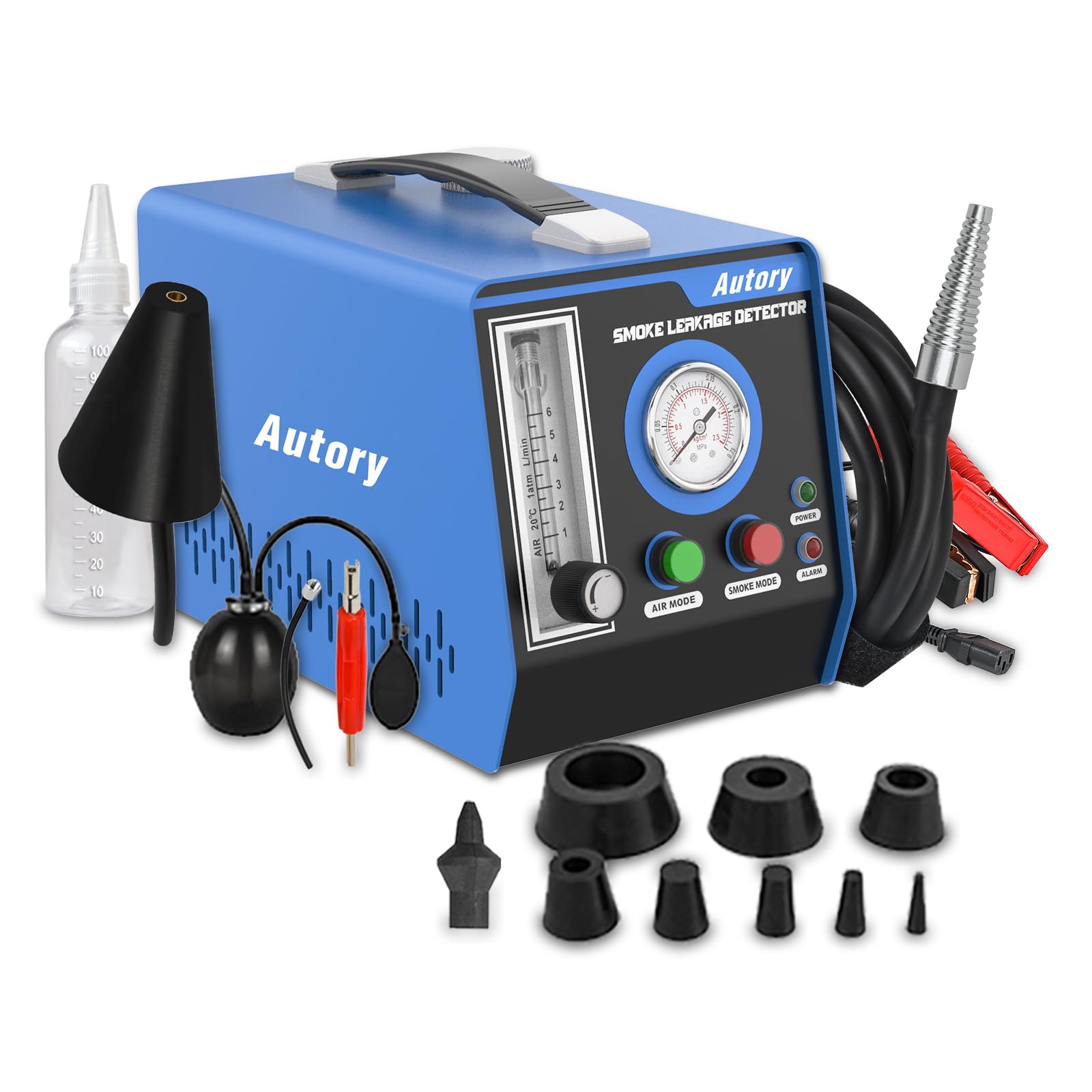 12V DC EVAP Vacuum Smoke Machine Leak Detector with Built-in Air Pump & Pressure Gauge - Dual-Mode Automotive Diagnostic Tester for Car Pipe System | Ideal for EVAP Testing, Vacuum Leak Detection & Engine Diagnostics