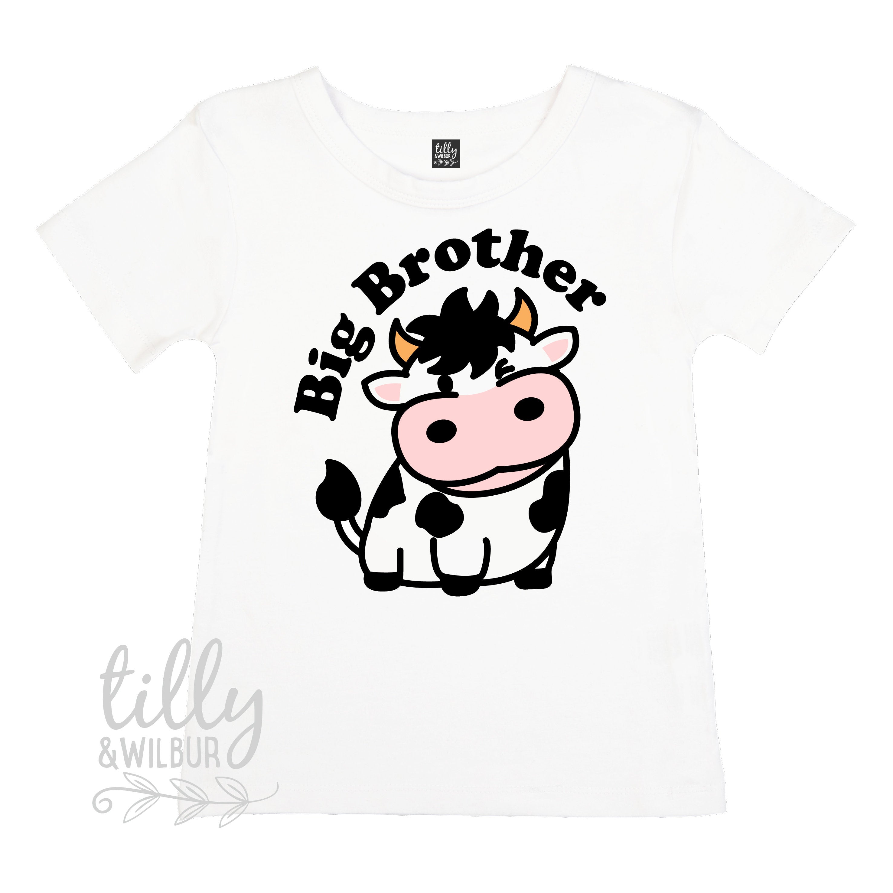 Big Brother Cow/Bull Graphic T-Shirt - Funny Farm Animal Tee for Men & Women - Perfect for Ranch, Farm, or Country Themed Events