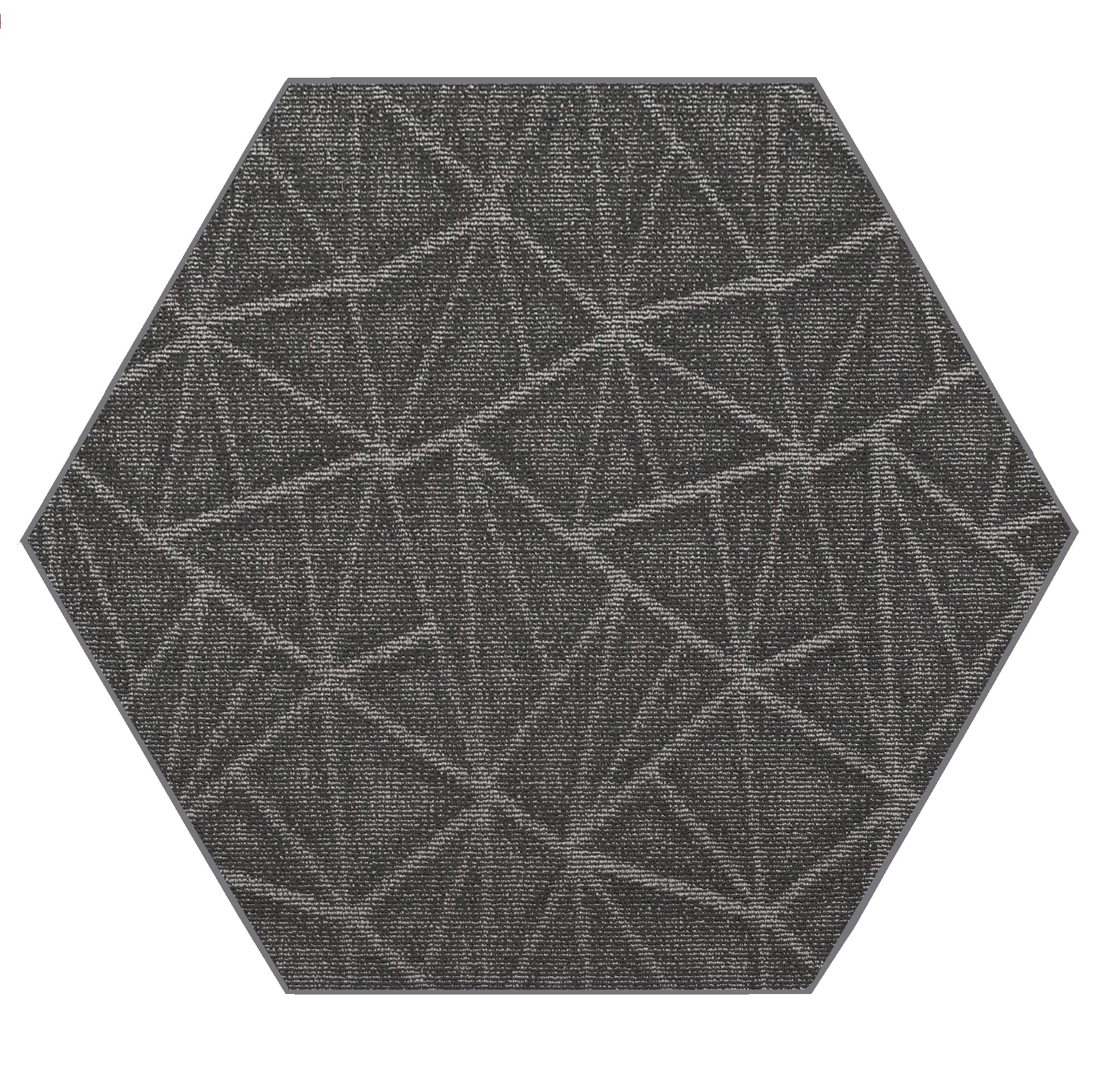 Modern Indoor/Outdoor Commercial Gray Hexagon Rug - 6' Baby Nursery Mat & Playroom Carpet for Living Room, Kids Area - Made in USA | Perfect for Home Decor, Daycare Centers & Office Spaces