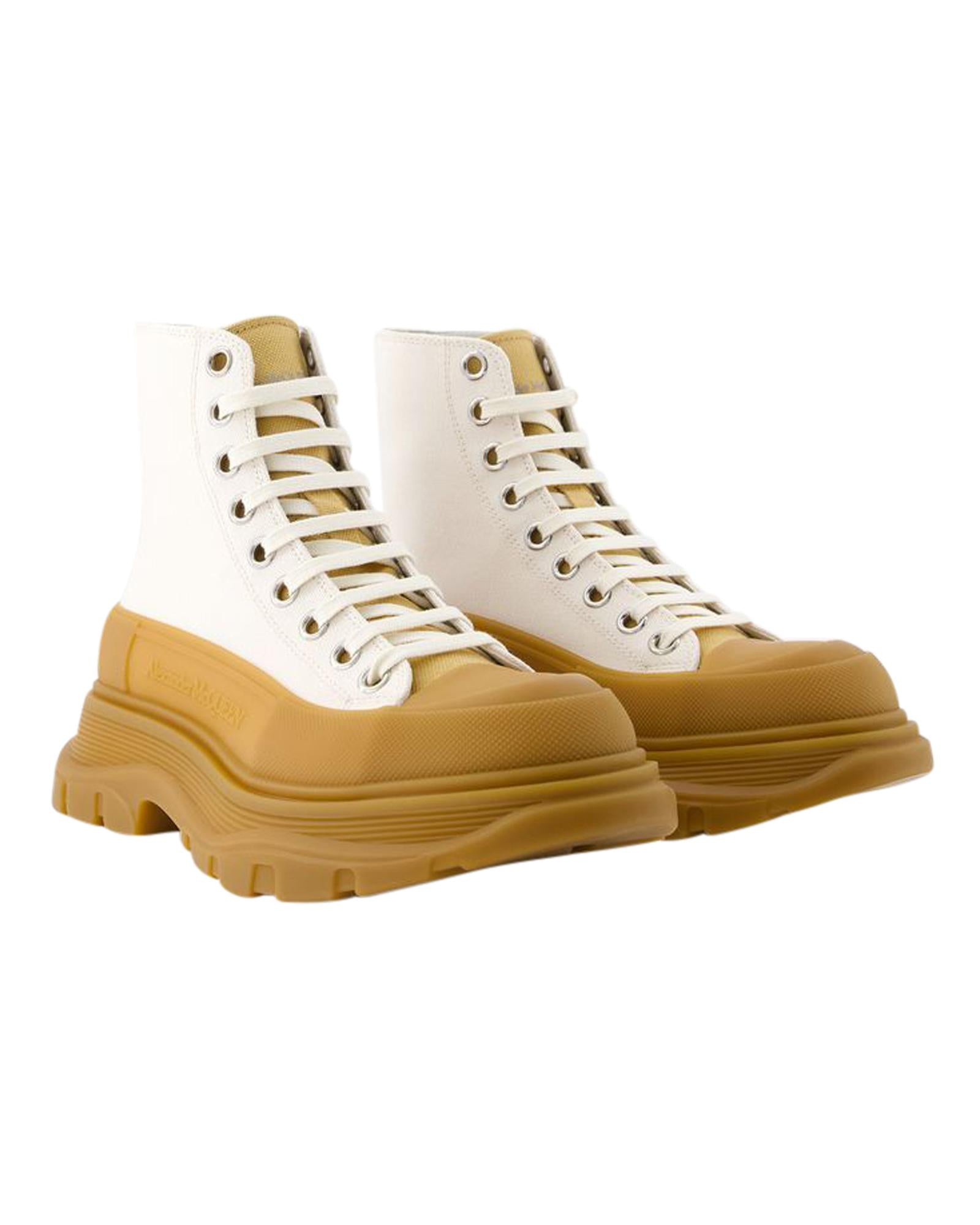 Women's Beige Calfskin Ankle Boots with Non-Slip Rubber Sole - Comfortable Casual & Office Wear for Fall/Winter