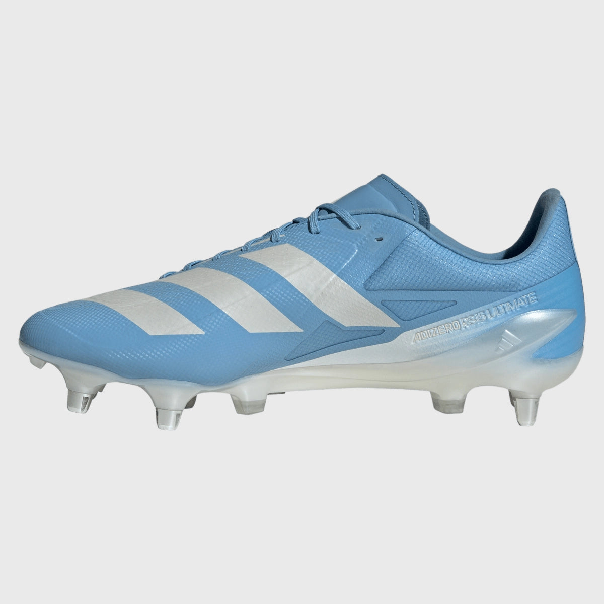 Adidas Adizero RS15 Ultimate SG Rugby Cleats - Light Blue | Lightweight Football Shoes for Rugby & Soccer | Perfect for Wet & Soft Ground Play