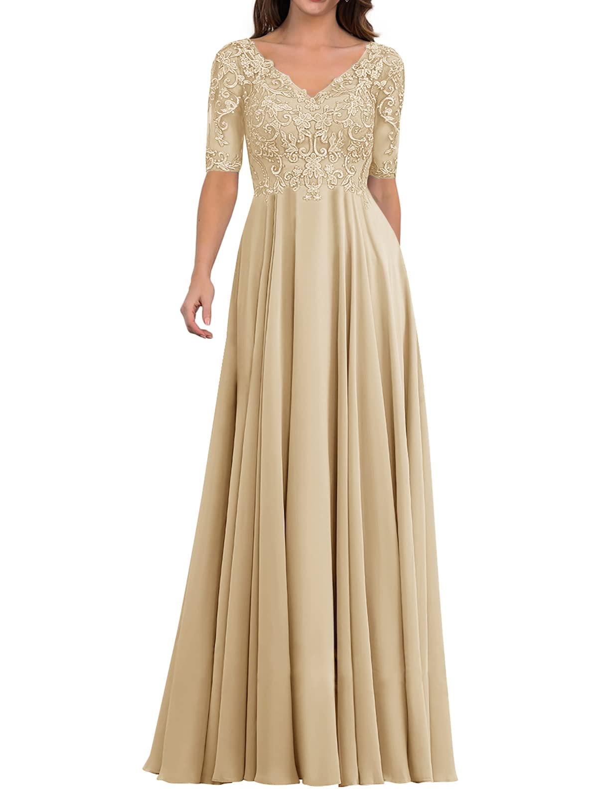 Elegant Mother of The Bride Dresses - Long Formal Wedding Guest Gowns with Appliques for Women | Perfect for Weddings, Galas & Special Occasions