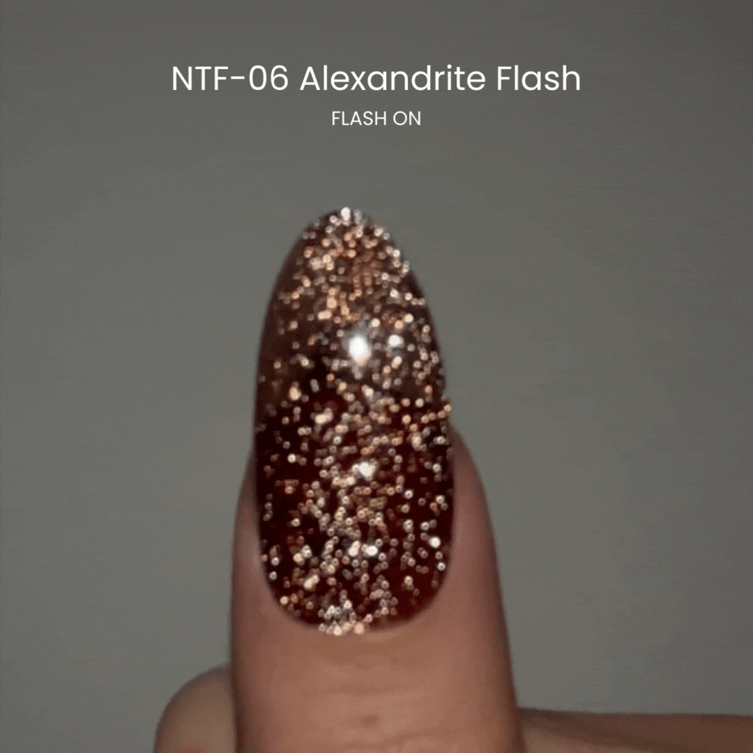 Nail Thoughts NTF 06 Alexandrite Flash Gel Polish - Long Lasting UV/LED Nail Art Polish for Salon & Home Manicure - Perfect for Special Occasions & Everyday Wear