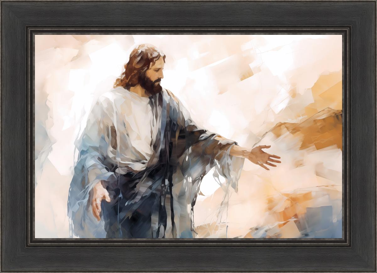 Come Unto Me By Gabriel Heaton - Inspirational Christian Wall Art for Home & Church Decor | Perfect for Living Room, Bedroom & Office