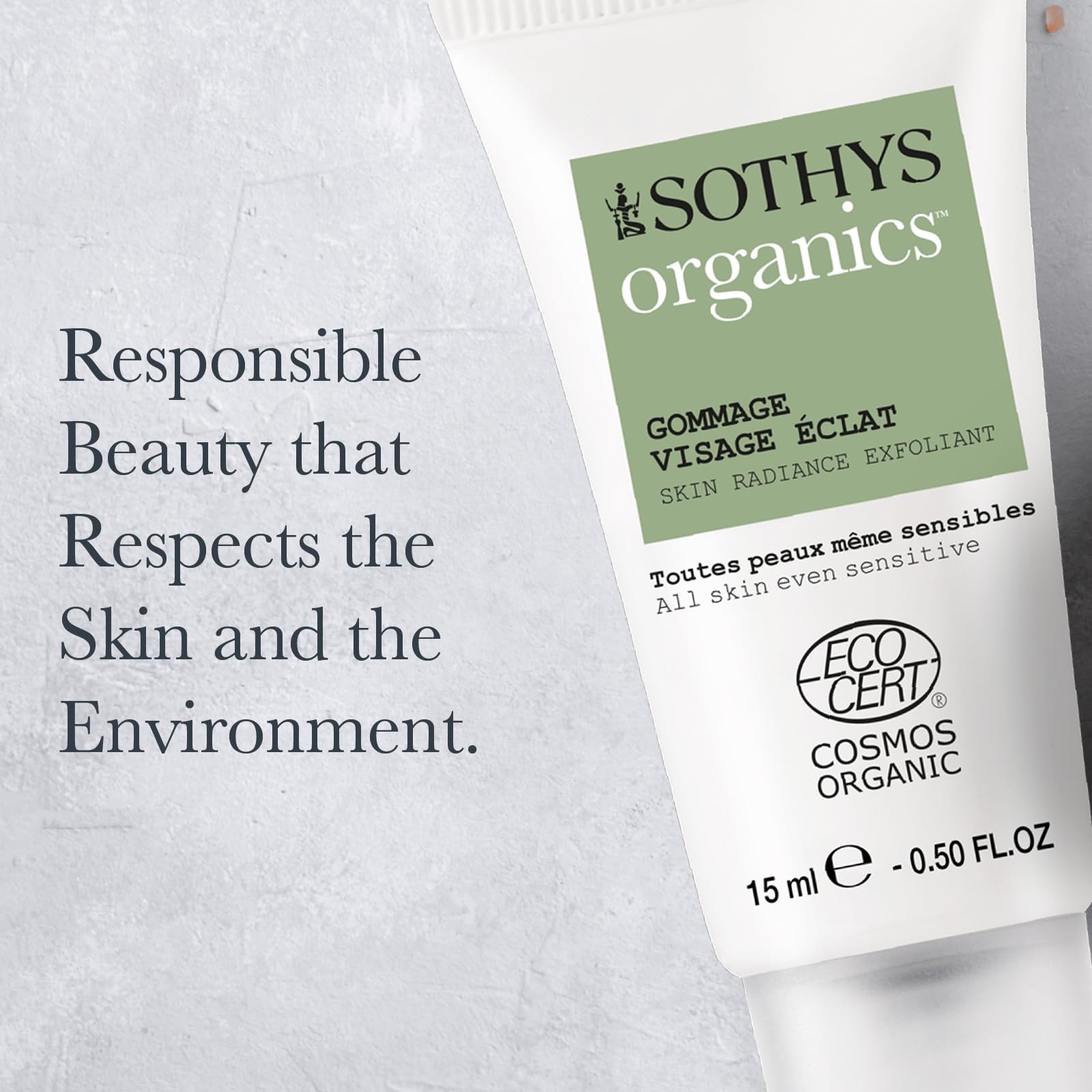 SOTHYS Organic Cleansing Oil & Exfoliator Set - Vegan Skincare Duo for Deep Cleansing & Gentle Exfoliation | Perfect for Daily Face Care & Makeup Removal | Cruelty-Free & Natural Ingredients
