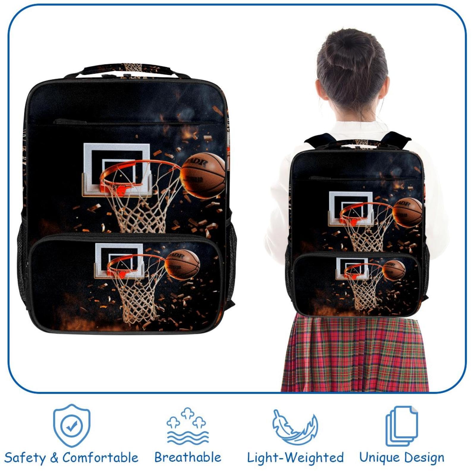 Stylish Unisex Travel Backpack for Women & Men - Durable Sports Backpack for Basketball, Gym & Outdoor Activities - Perfect for Hiking, School & Daily Commute