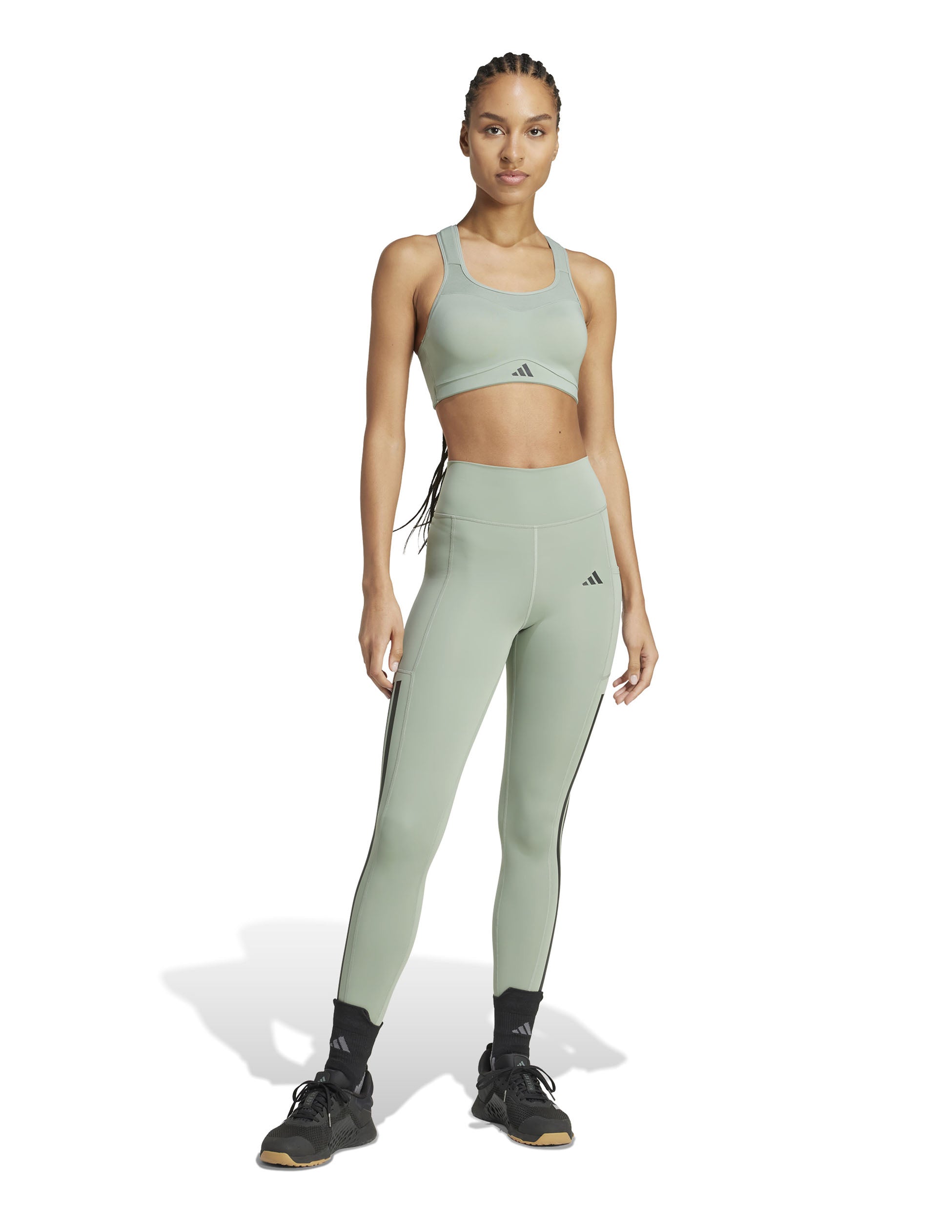 TLRD Impact Training High Support Sports Bra for Women - Silver Green | Wire-Free Workout Bra for Running, Yoga & Gym | Moisture-Wicking Activewear