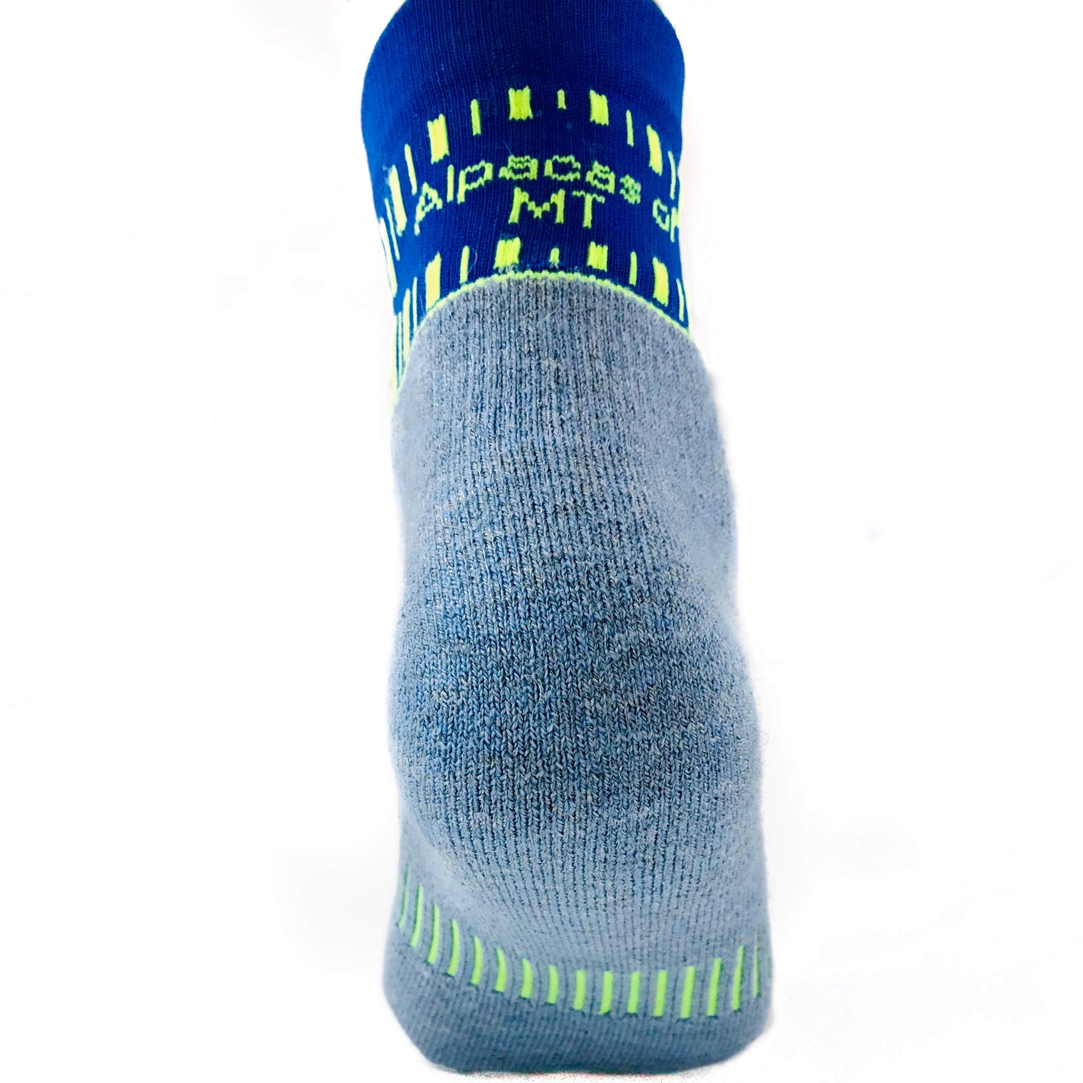 Premium Alpaca Hiking Socks for Men - Moisture Wicking, Comfort Control Mid Crew Socks (Blue, Large) - Perfect for Outdoor Adventures, Camping & Trail Running - Size Women 10-12 / Men 9-11