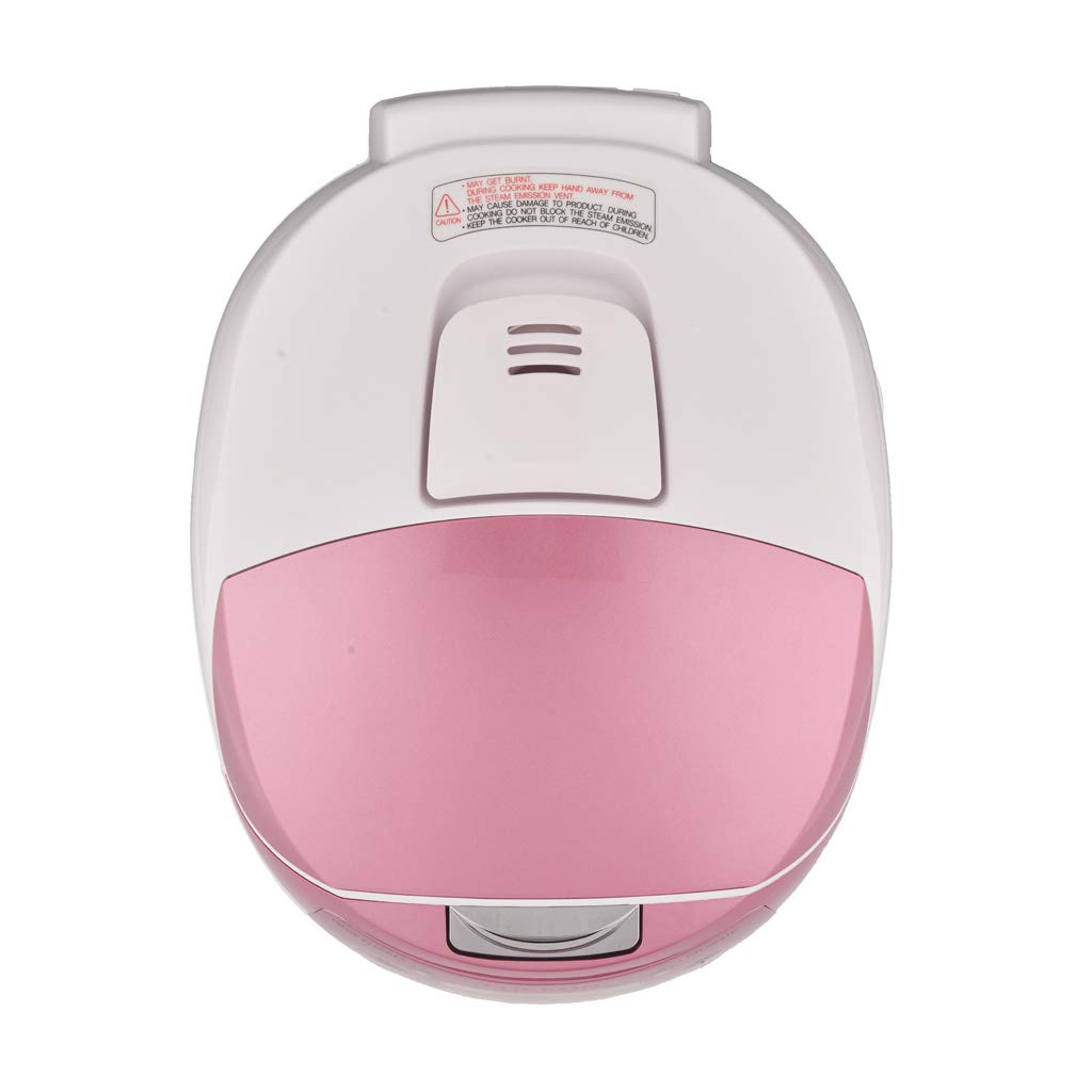 CUCKOO CR-0631F 6-Cup Uncooked / 12-Cup Cooked Micom Rice Cooker with Nonstick Inner Pot - 7 Menu Modes, LCD Display, Fuzzy Logic Technology, Auto Clean Function (White/Pink) - Perfect for Small Families, Dorm Rooms & Meal Prep