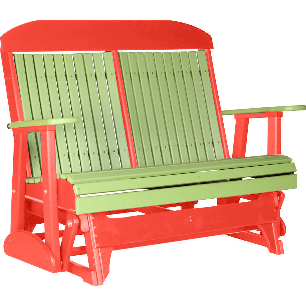 Lime Green on Red