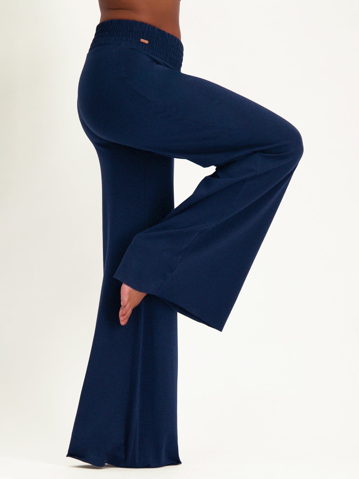 Urban Goddess Flow Wide Leg Yoga Pants for Women - High Waisted Stretchy Lounge Pants in Midnight Black - Perfect for Yoga, Pilates & Casual Wear