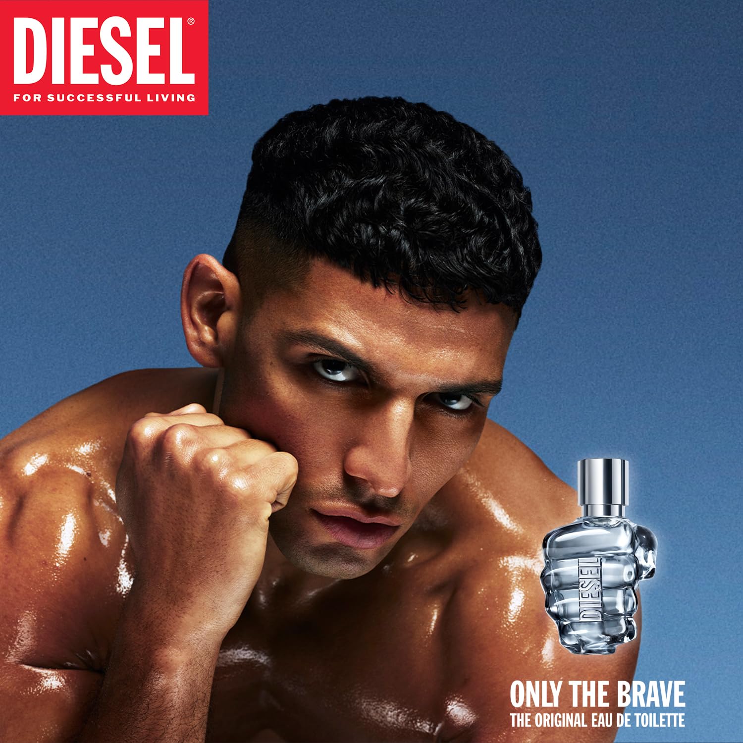 Diesel ONLY THE BRAVE Men's Cologne Gift Set - 4.2 oz Eau de Toilette, 3.4 oz & 1.7 oz Shower Gels - Fresh Woody Fragrance for Men - Perfect for Daily Use, Gifts & Special Occasions
