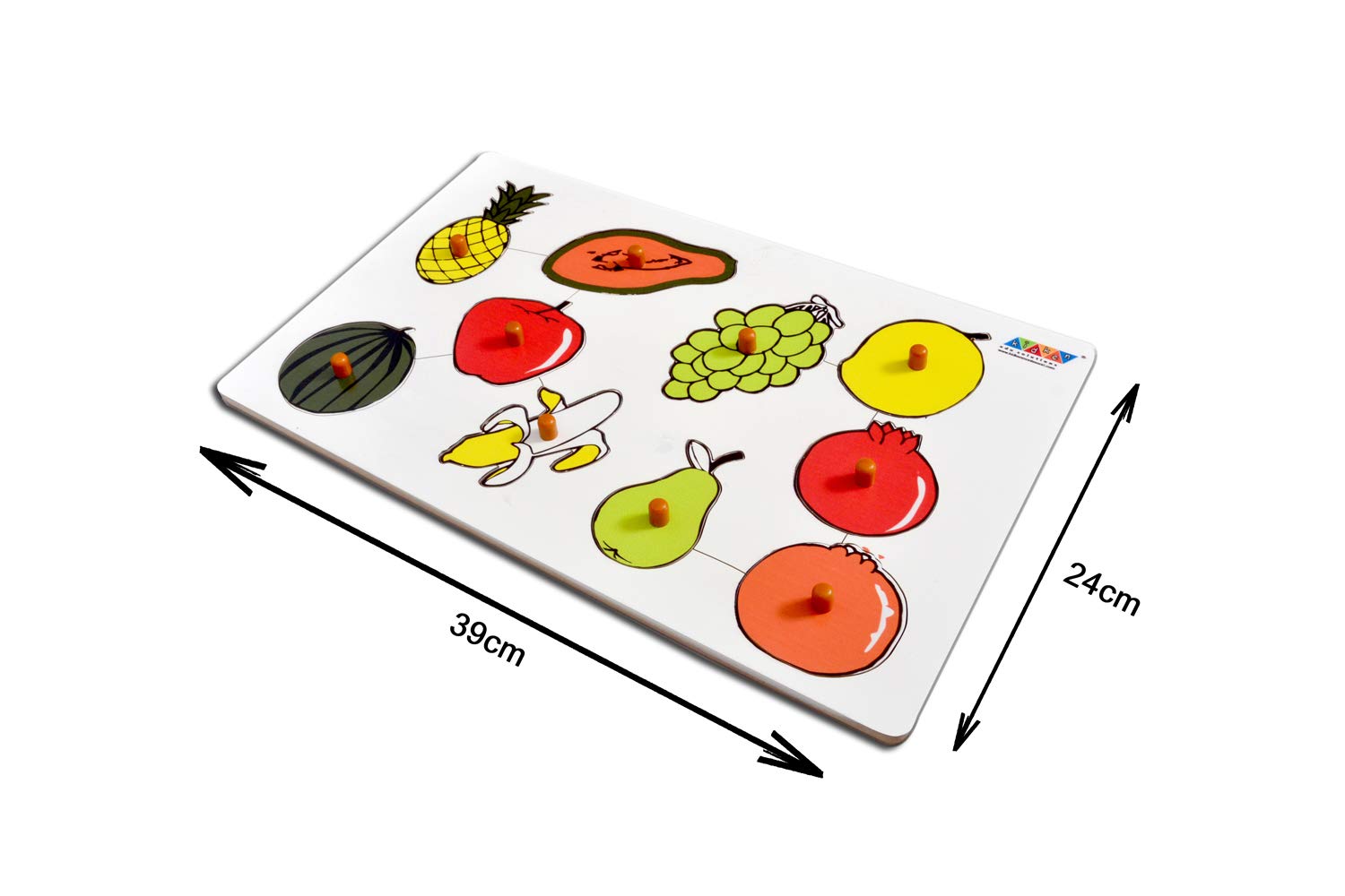 Montessori Wooden Inset Boards - Fruits Puzzle for Toddlers 2+ Years | Educational Preschool Learning Toy | Fine Motor Skills Development | Perfect for Homeschool & Classroom Activities