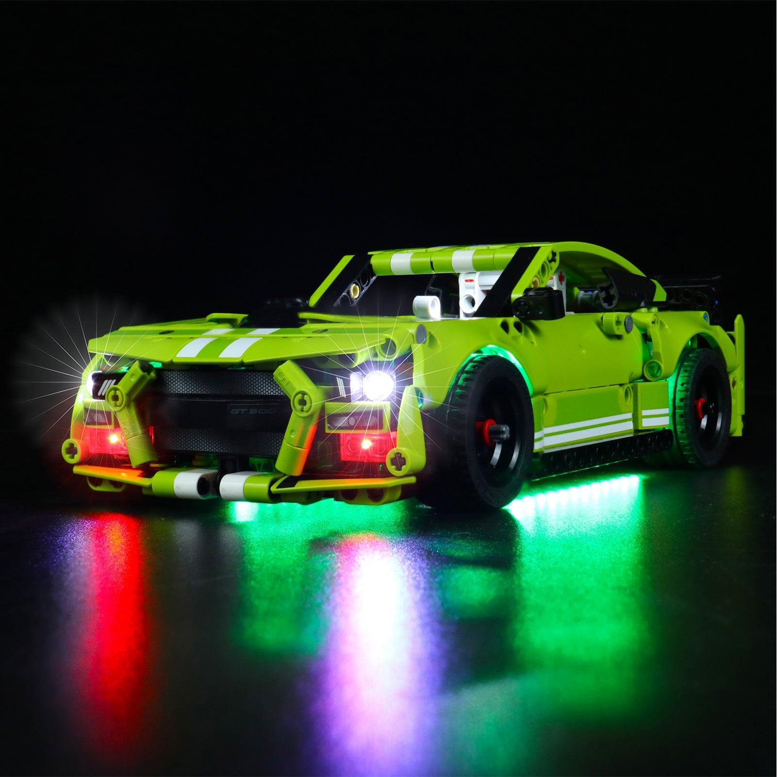 Best Light Kit for Lego Speed Champions Ford Mustang GT500 Shelby 42138 – DIY LED Lighting Set for Model Cars – Perfect for Display, Gifts & Nighttime Showcase
