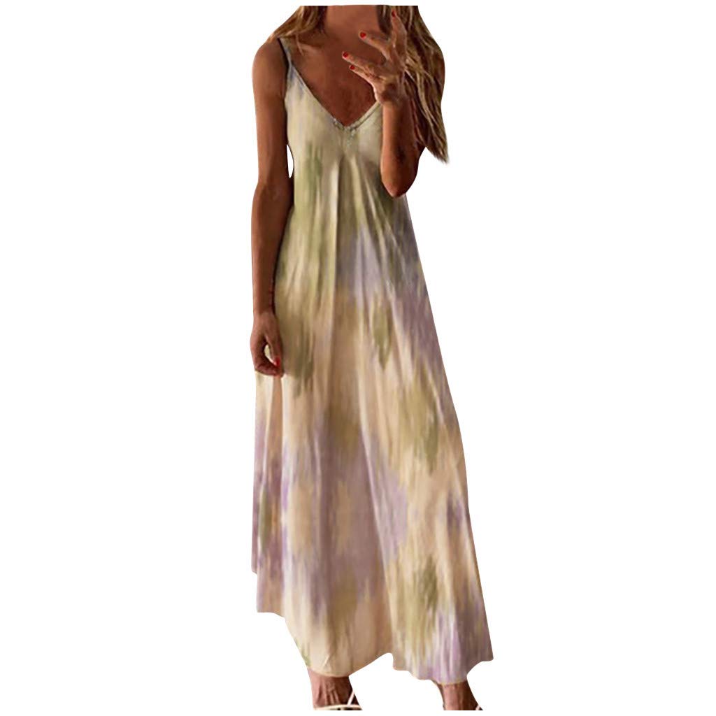 Women's Maxi Dresses - Summer Casual Strappy Long Dress for Beach, Party & Vacation | Sexy Sundress for Outdoor Events, Date Night & Tropical Getaways