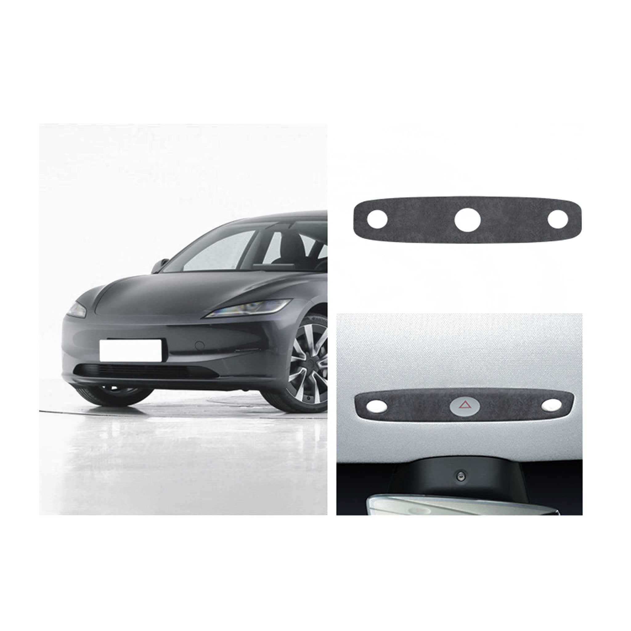 Tesla Model 3 Highland & Model Y Juniper Alcantara Interior Reading Light Wrap Sticker (2024+) - Premium Car Accessories for Night Driving & Interior Customization