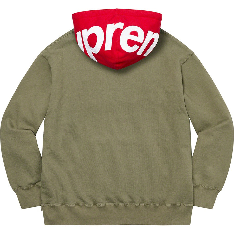 SUPREME 21FW Contrast Hooded Sweatshirt - Men's Streetwear Fashion Hoodie for Urban Style & Casual Wear | Perfect for Daily Outfits, Gym, and Street Fashion