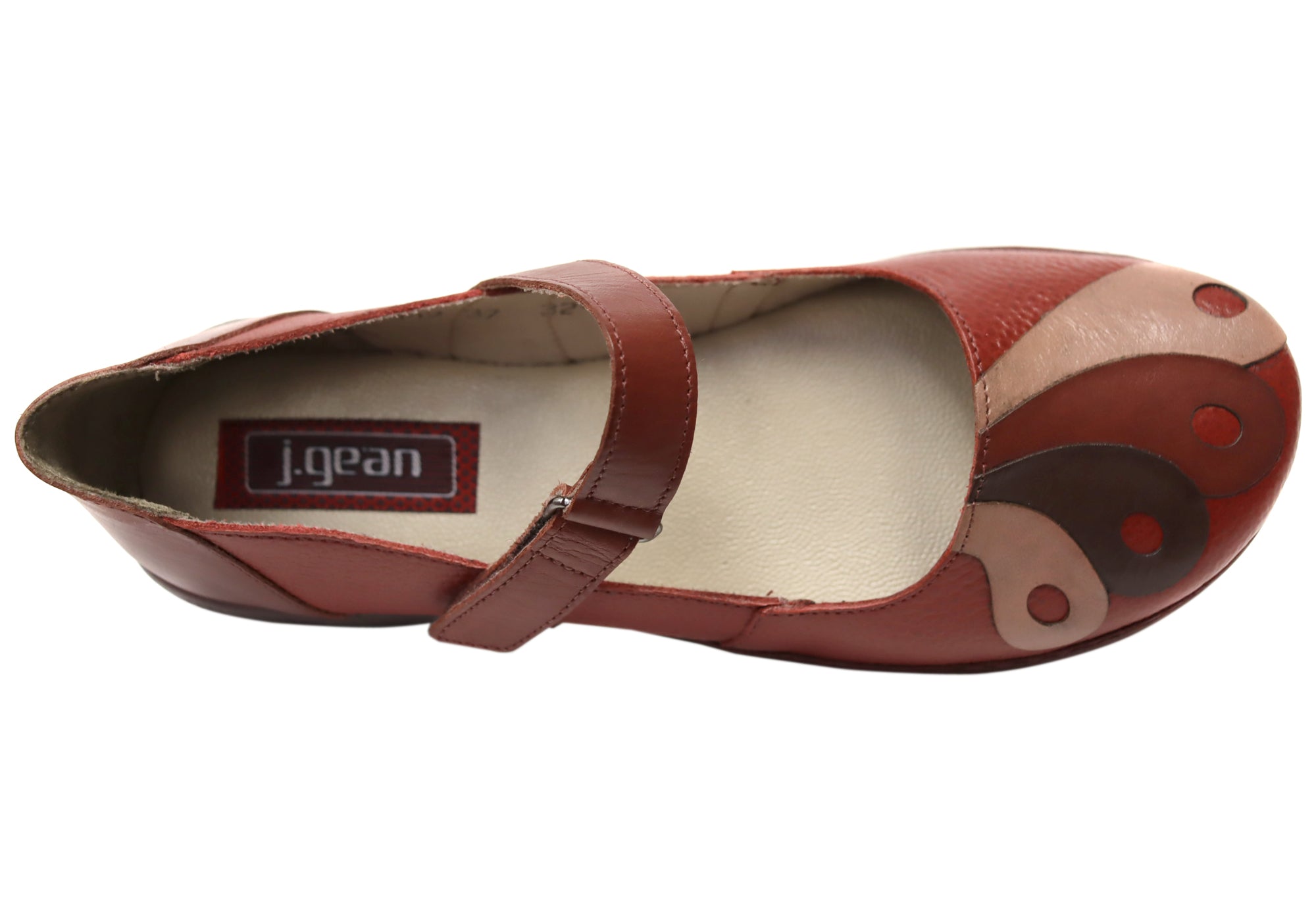 J Gean Rosanna Women's Comfortable Brazilian Leather Mary Jane Shoes - Stylish & Supportive for Work, Office & Casual Wear