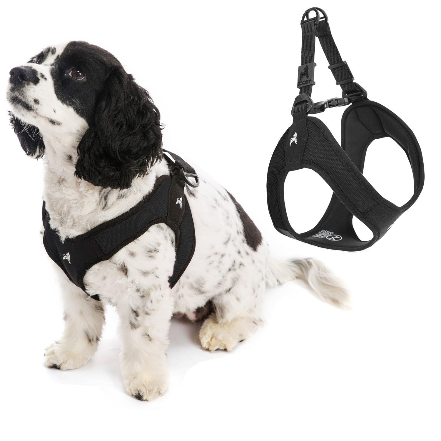 Gooby Escape Free Easy Fit No-Pull Dog Harness - Step-in Design with Quick Release Buckle - X-Small Black - Perfect for Small Dogs Walking, Hiking & Travel - Patented Comfort Harness for Pugs, Chihuahuas & Toy Breeds