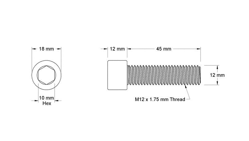 Apollo Phantom M12 Bolt Replacement - High-Quality Spare Part for Scooter Repair | Perfect for DIY Maintenance & Quick Fixes