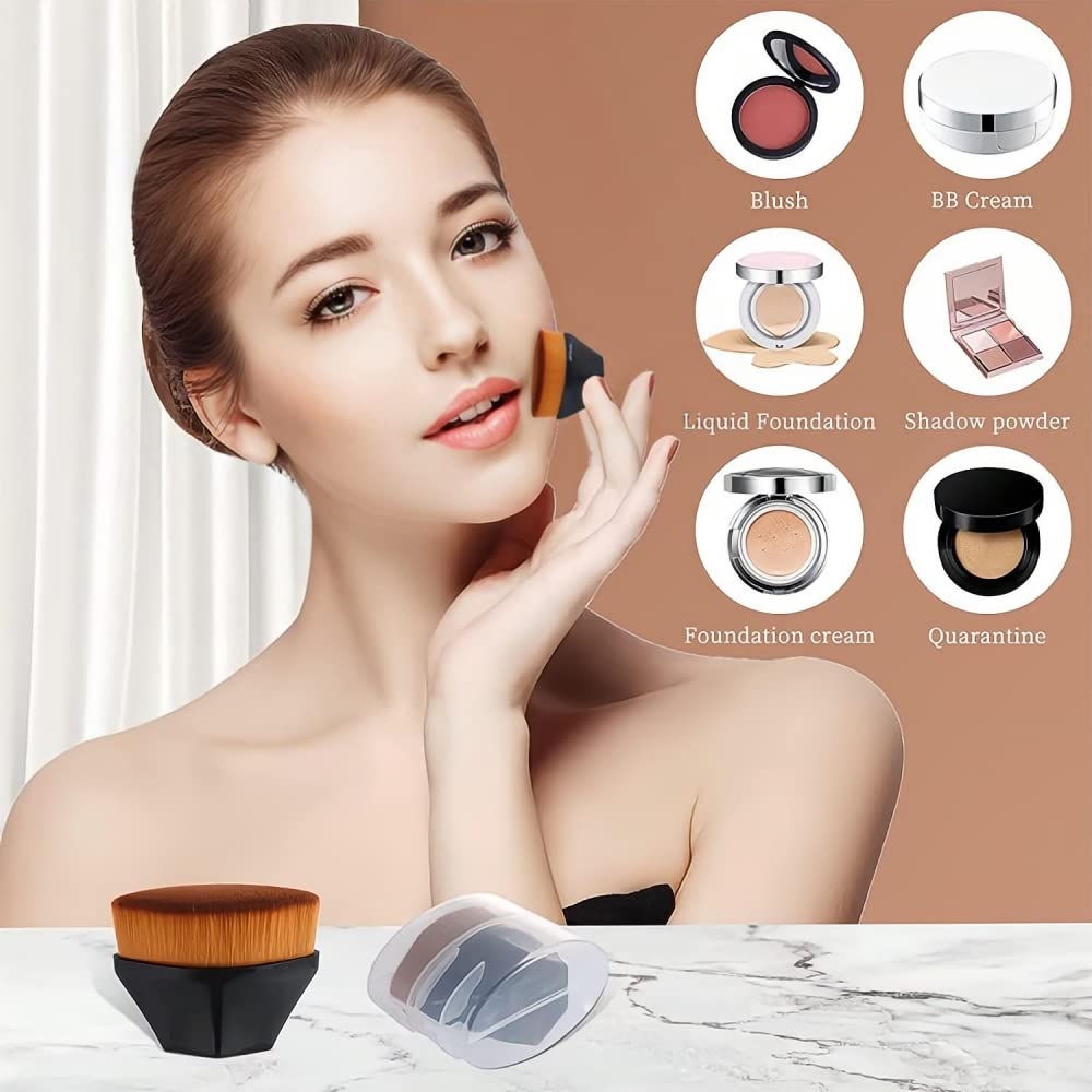 AstonAndia Foundation Makeup Brush - Professional Blending Brush for Liquid, Cream & Blush - Soft Synthetic Bristles for Flawless Makeup Application - Perfect for Everyday Use & Professional Makeup Artists
