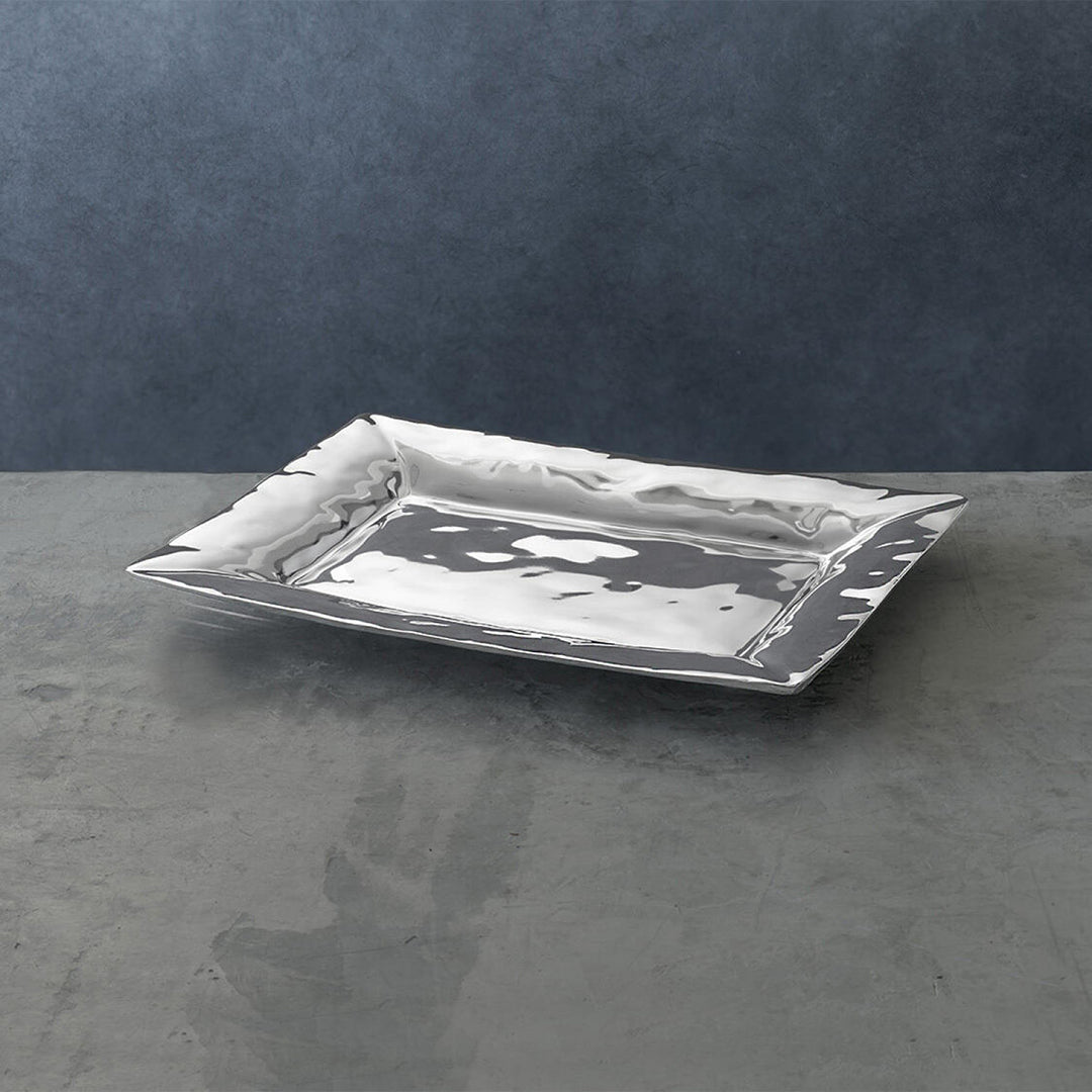 Beatriz Ball SOHO Rectangular Medium Serving Platter - Elegant Entertaining & Dinner Party Tray for Appetizers, Cheese, and Charcuterie