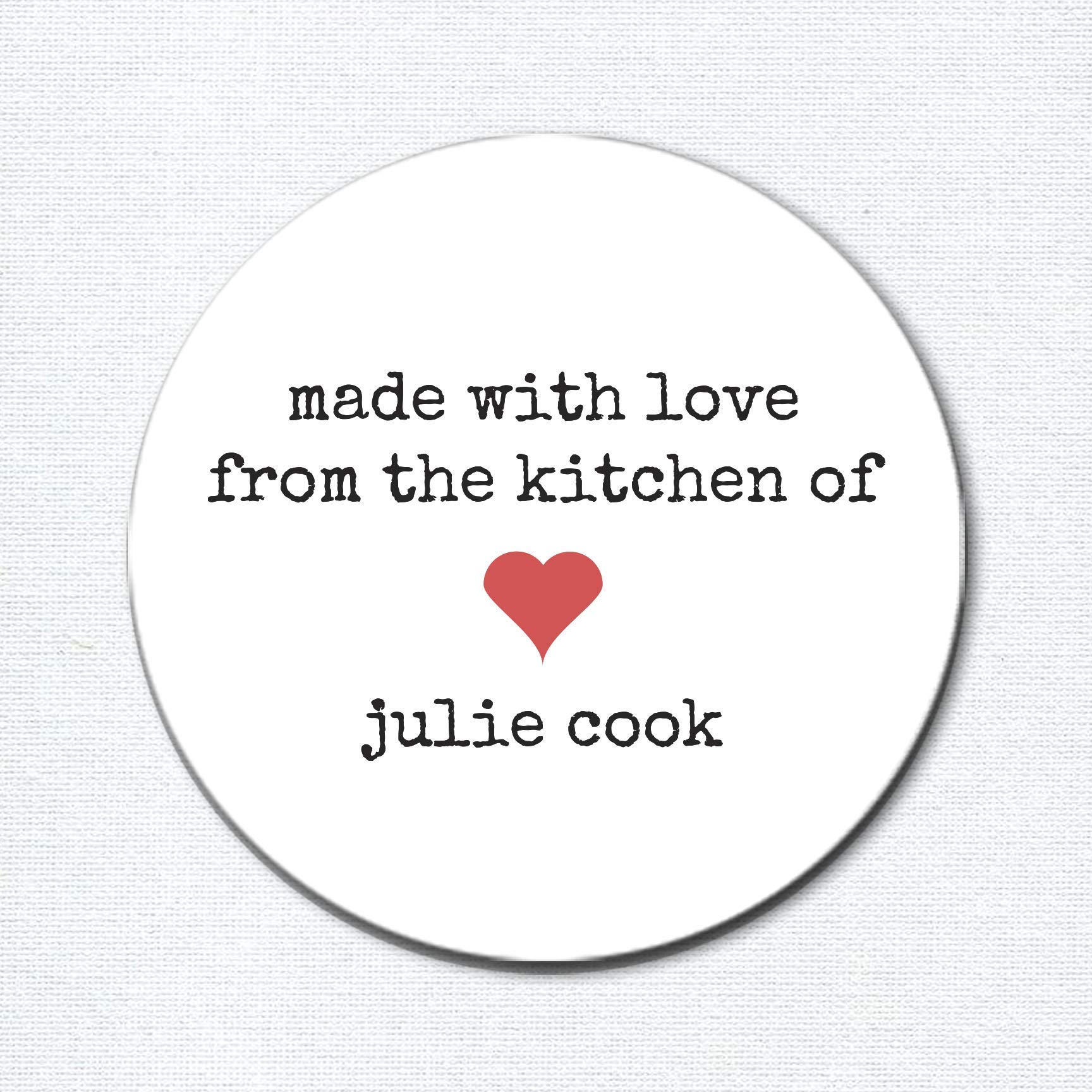 90 Pack Made with Love Stickers - Personalized Food Labels, Baked Good Stickers, Kitchen Gift Stickers for DIY Baking, Homemade Treats & Party Favors - Perfect for Cookies, Jams, Cakes & Handmade Gifts