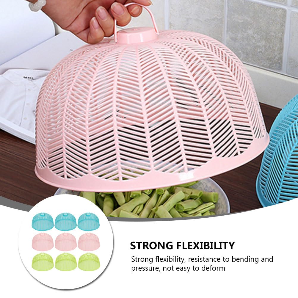 Bestoyard 9-Piece Reusable Plastic Food Covers - Mesh Dish Covers for Fruits, Plates, Cakes & Cheese - BPA-Free Kitchen Food Protectors for Parties, Picnics & Home Dining
