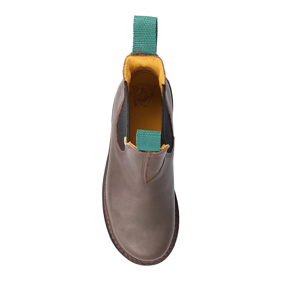 Jim Green Men's Stockman Slip-On Boots - Water Resistant Full Grain Leather Work & Dress Boots for Outdoor, Casual & Office Wear