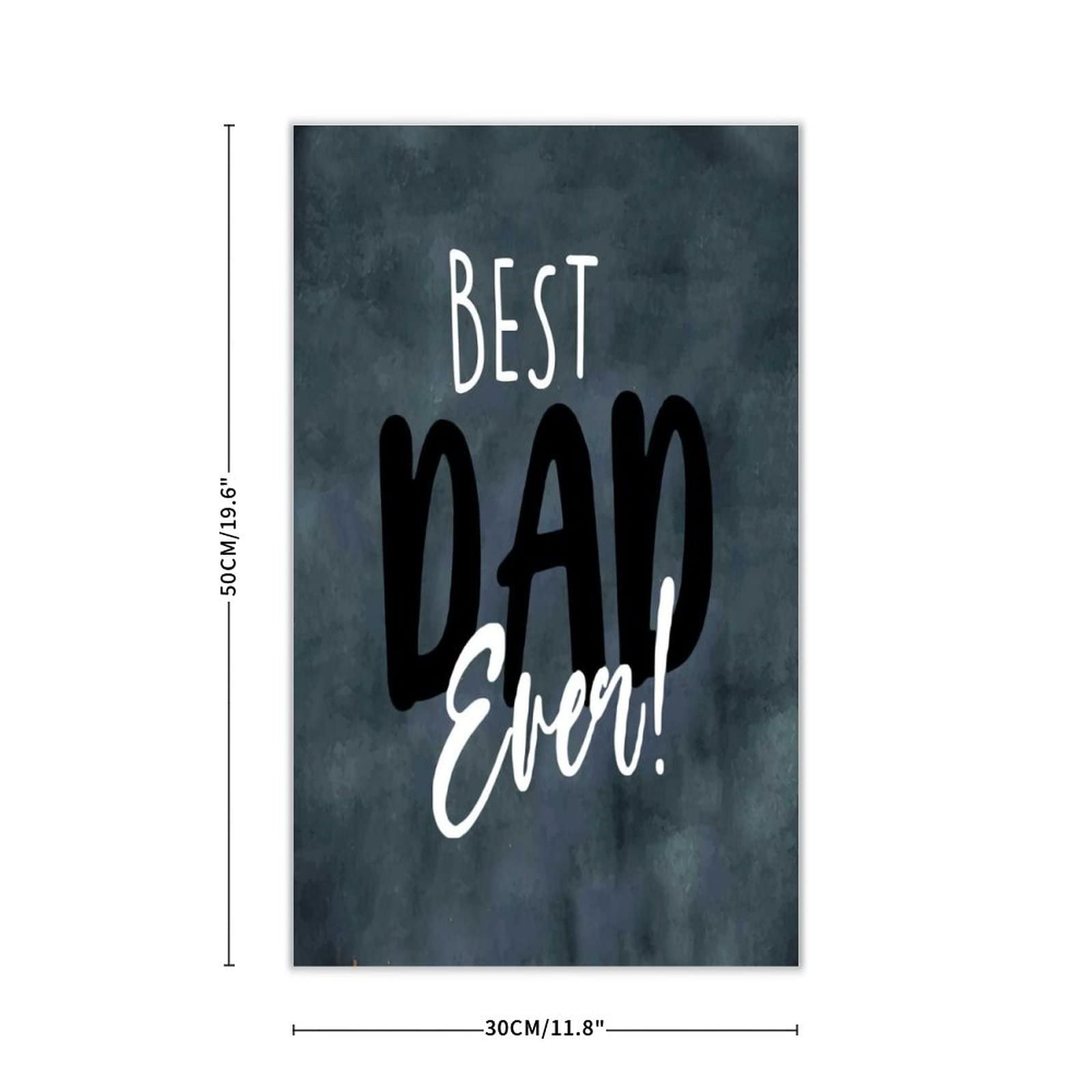 Best Dad Ever Wooden Sign - 12x20 Inch Inspirational Wall Art for Dining Room Decor