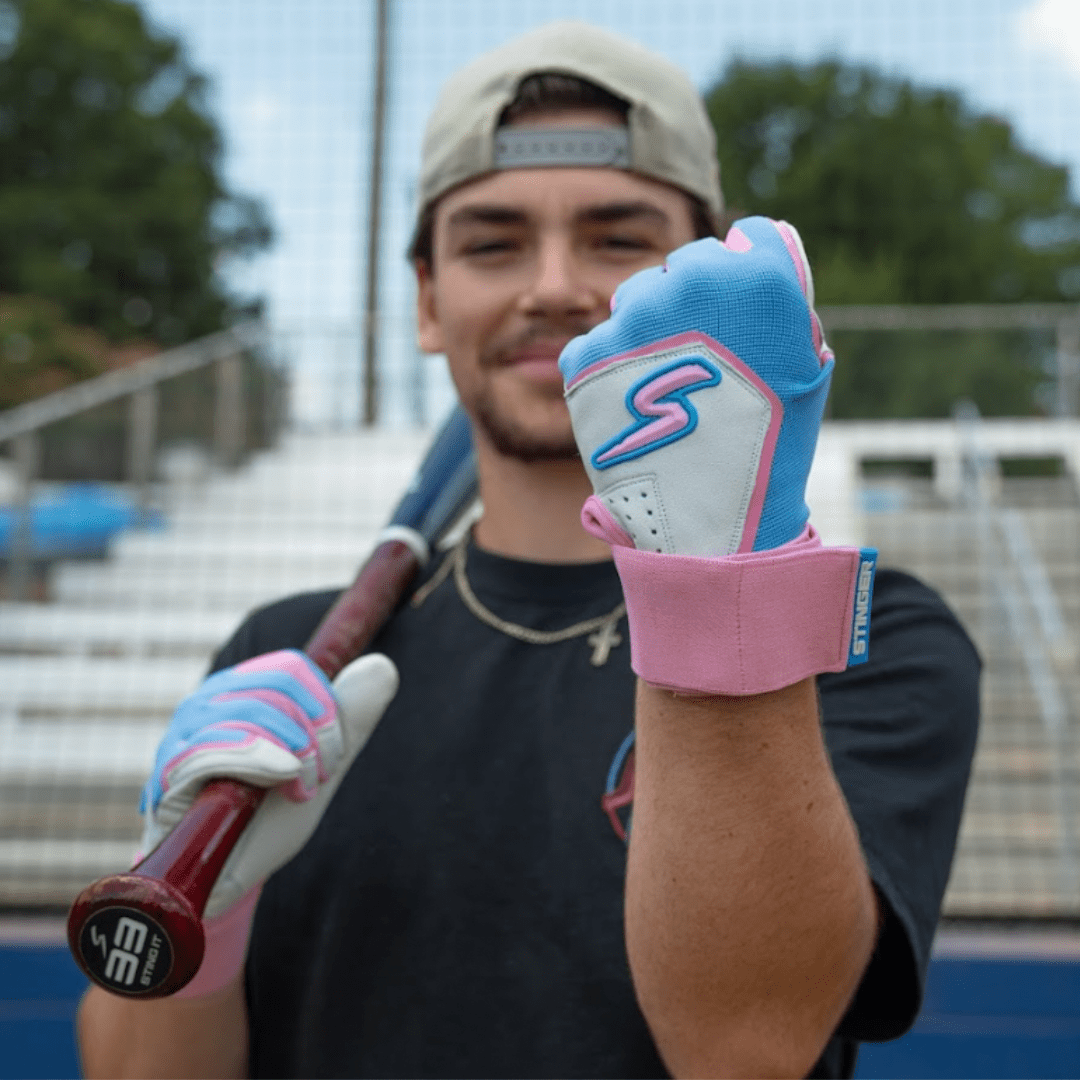 Premium Winder Series Batting Gloves - Cotton Candy Color | Breathable & Grip-Enhanced Baseball Softball Gloves for Training & Games | Perfect for Youth & Adult Players