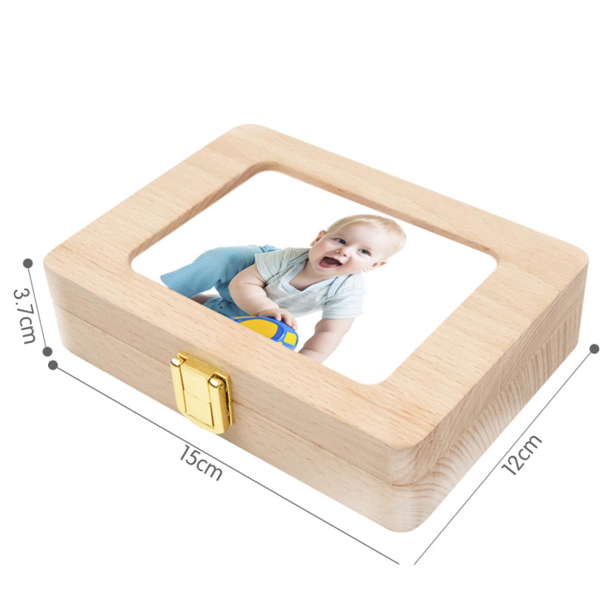 UPKOCH 3-Piece Wooden Baby Memory Box Set - First Tooth Keepsake Organizer, Newborn Shower Gift for Boys & Girls - Perfect for Storing Baby's First Curls, Hospital Bracelets and Milestone Mementos