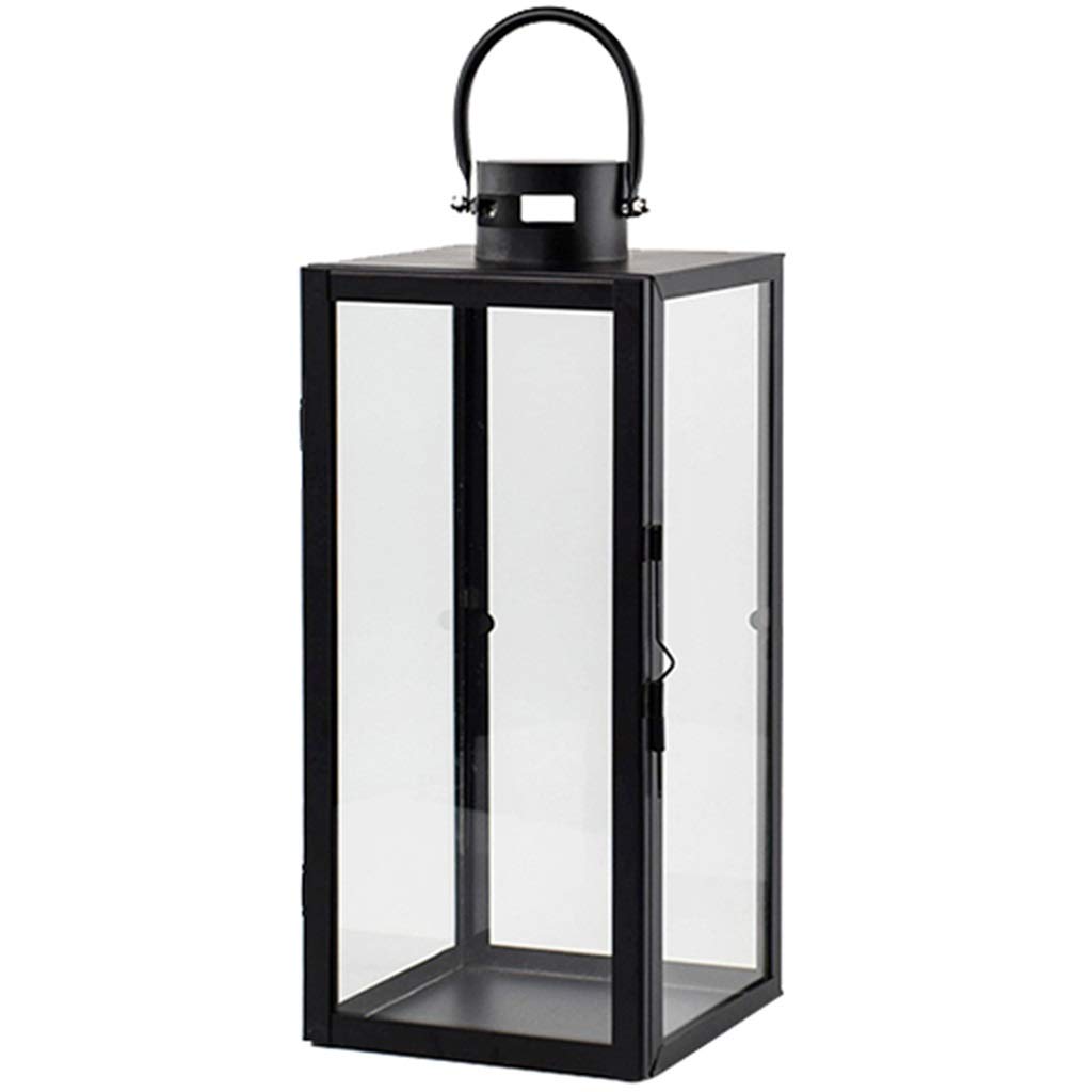 Nordic Style Outdoor Wrought Iron Wind Lantern - Vintage Candle Holder for Wedding, Christmas & Home Decor - Elegant Patio, Garden & Indoor Decoration