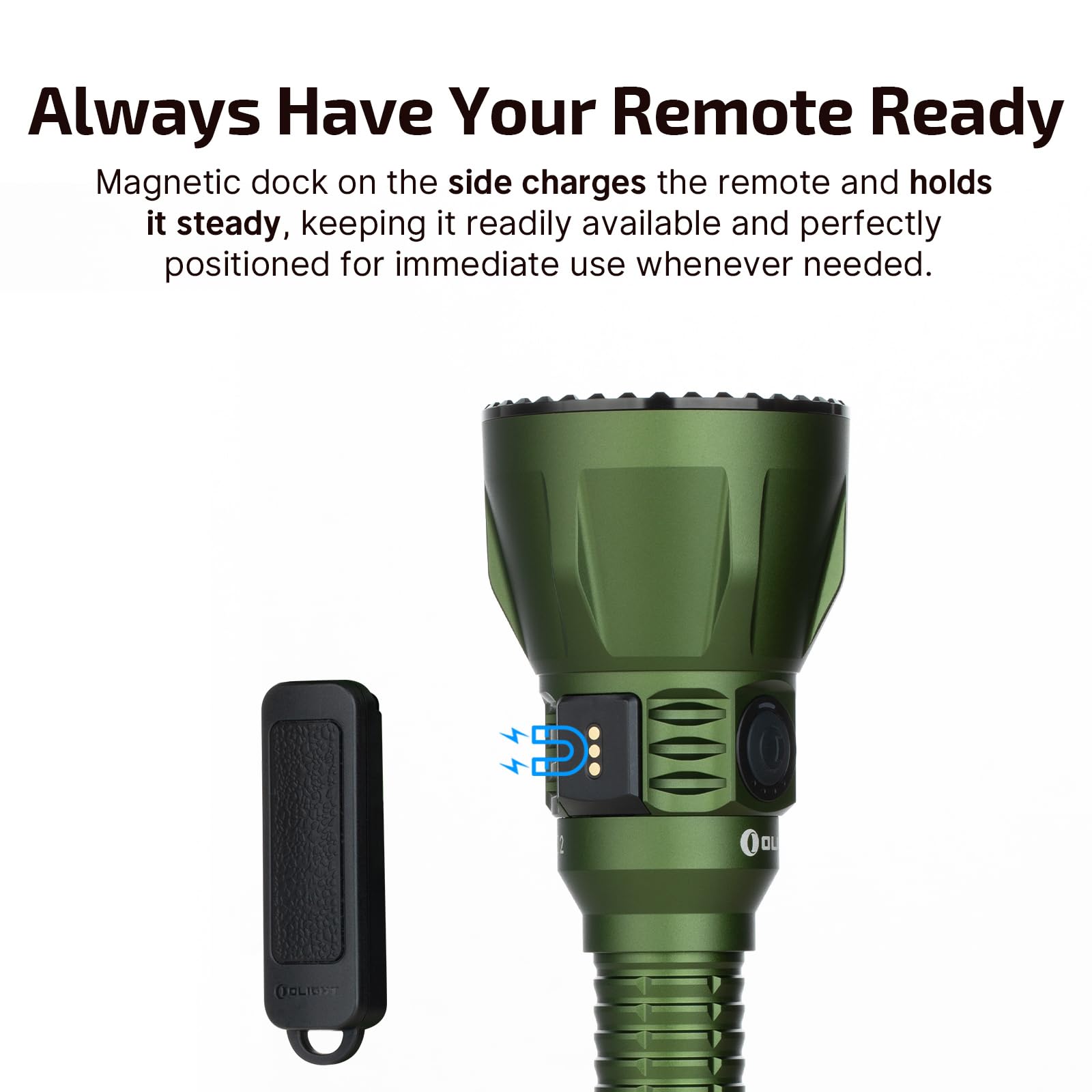 Olight Javelot Turbo 2 1800 Lumen Tactical Flashlight - Rechargeable LED Hunting Light with 4921ft Long-Range Beam, Wireless Remote Control, Battery Pack & USB-C Cable (Black) - Perfect for Outdoor Adventures, Hunting, Camping & Emergency Situations