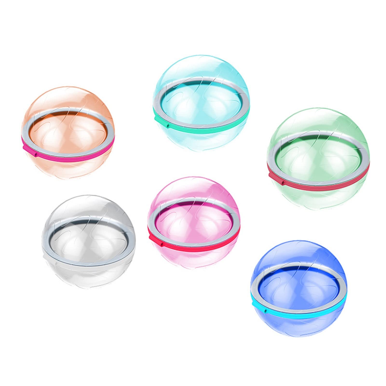 Premium Water Balloons 1/6pcs - Reusable Water Bomb Splash Balls for Kids, Outdoor Pool, Beach Party & Summer Fun - Fast Water Absorbent Balloons for Backyard Games, Birthday Favors & Pool Toys (Colorless)